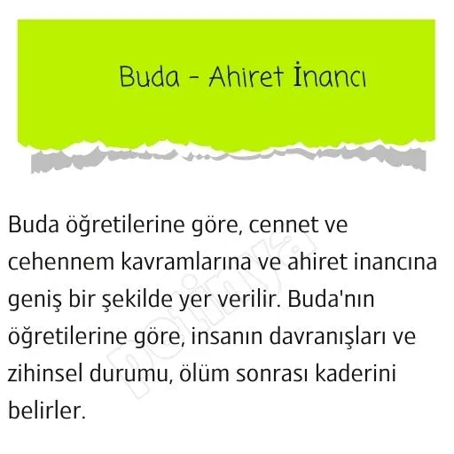 buda ahiret inanci