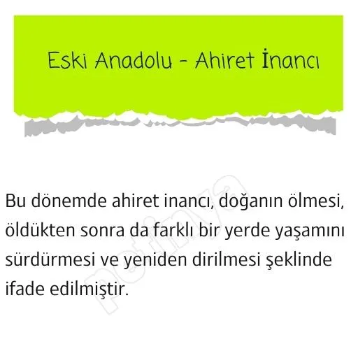 eski anadolu ahiret inanci