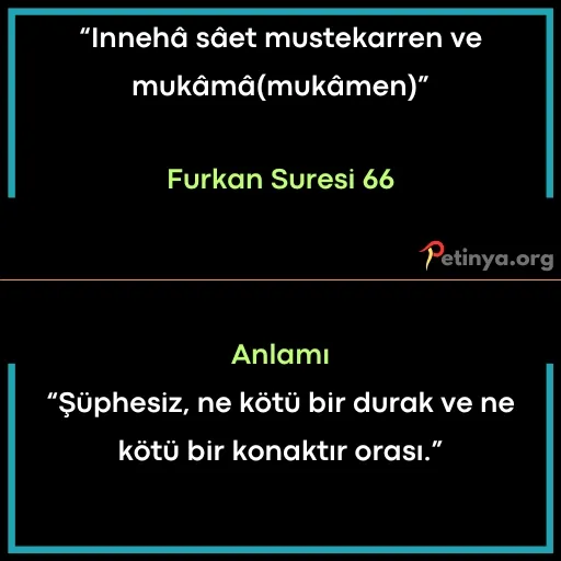 kisa ayetler furkan suresi 66