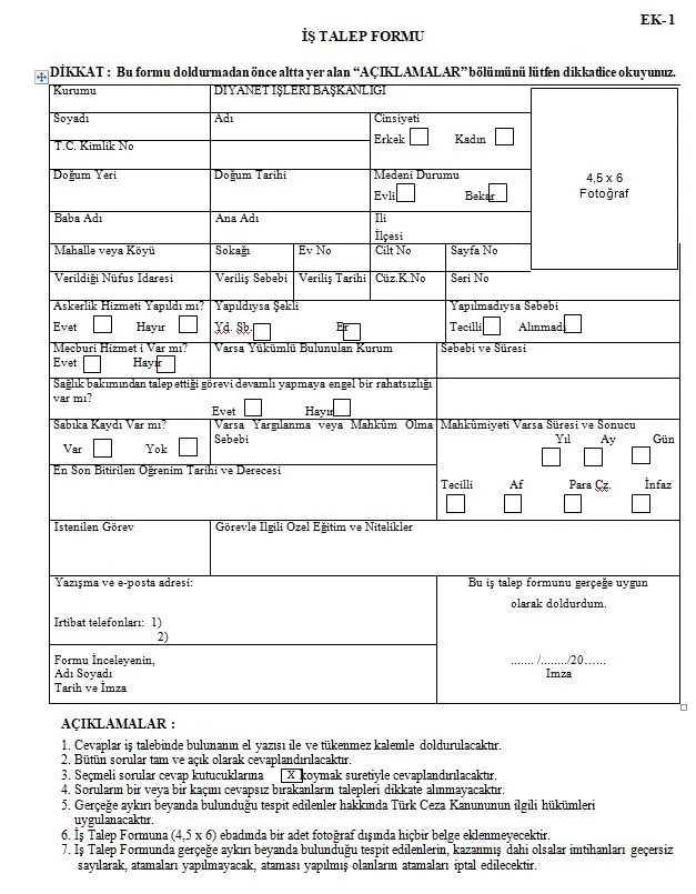 kuran kursu ogreticisi basvuru formu