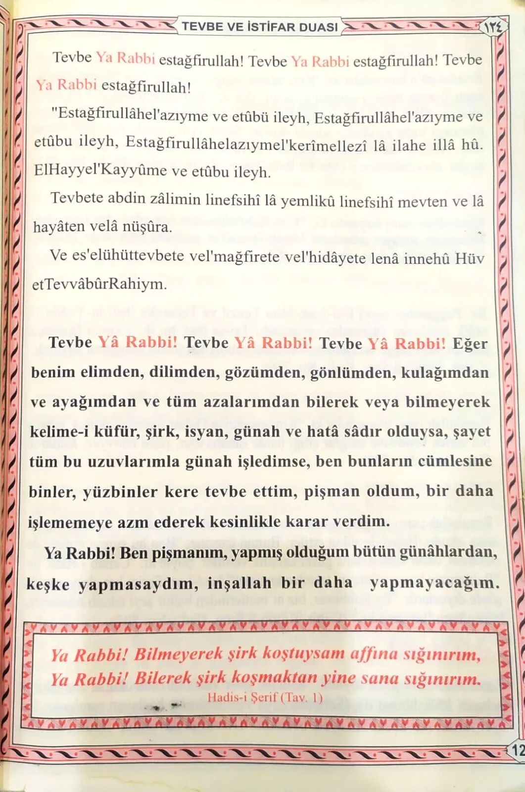 tevbe ve istigfar duası turkce